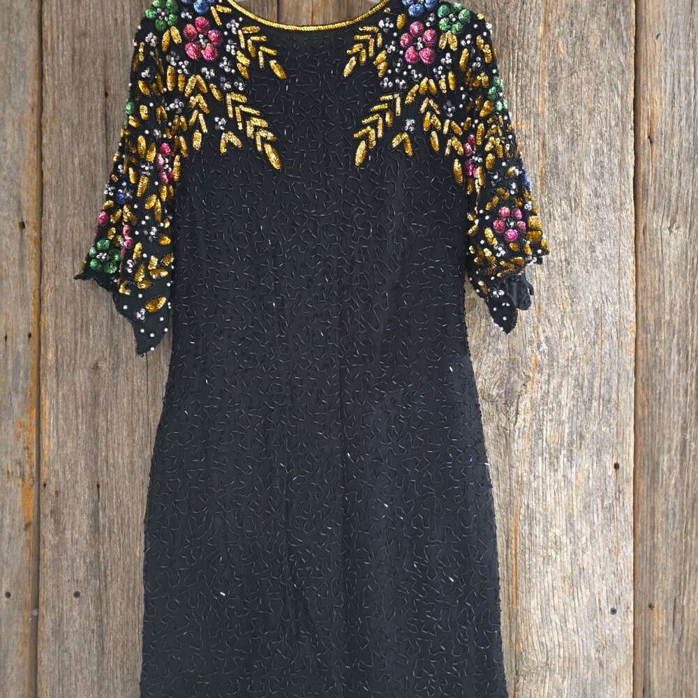 EVE'S ALLURE BLACK DRESS WITH SEQUINS SIZE XL
